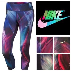 Nike Epic Run Tight Crop Length - Super Colorful!